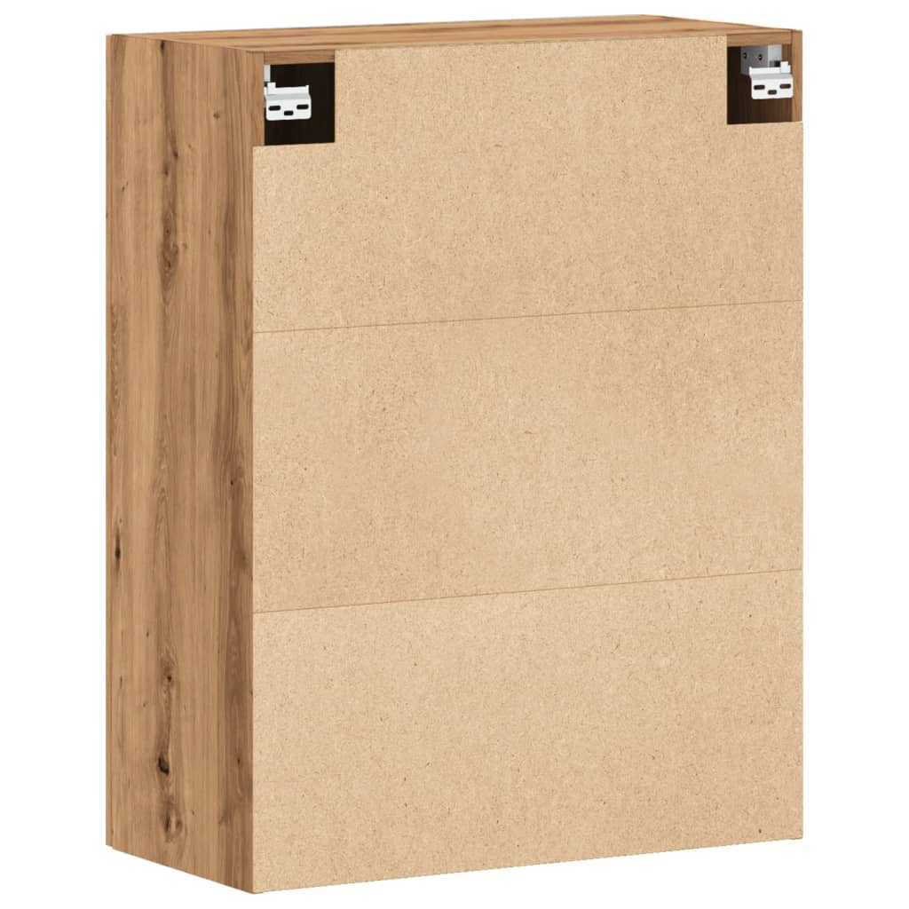 Wandkast 69,5x34x90 cm bewerkt hout artisanaal eikenkleurig is nu te koop bij PeponiXL, paradijselijk wonen!
