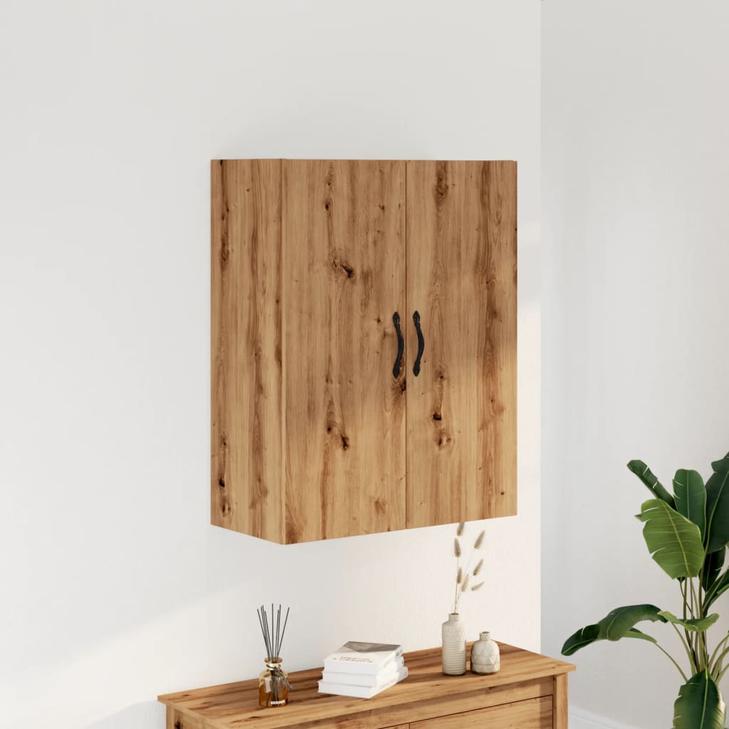 Wandkast 69,5x34x90 cm bewerkt hout artisanaal eikenkleurig is nu te koop bij PeponiXL, paradijselijk wonen!