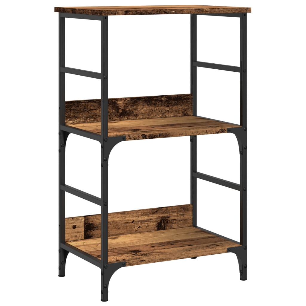 Boekenkast 50x33x82 cm bewerkt hout oud houtkleurig is nu te koop bij PeponiXL, paradijselijk wonen!