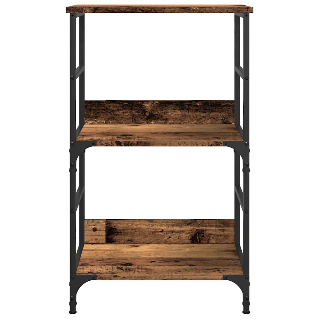 Boekenkast 50x33x82 cm bewerkt hout oud houtkleurig is nu te koop bij PeponiXL, paradijselijk wonen!