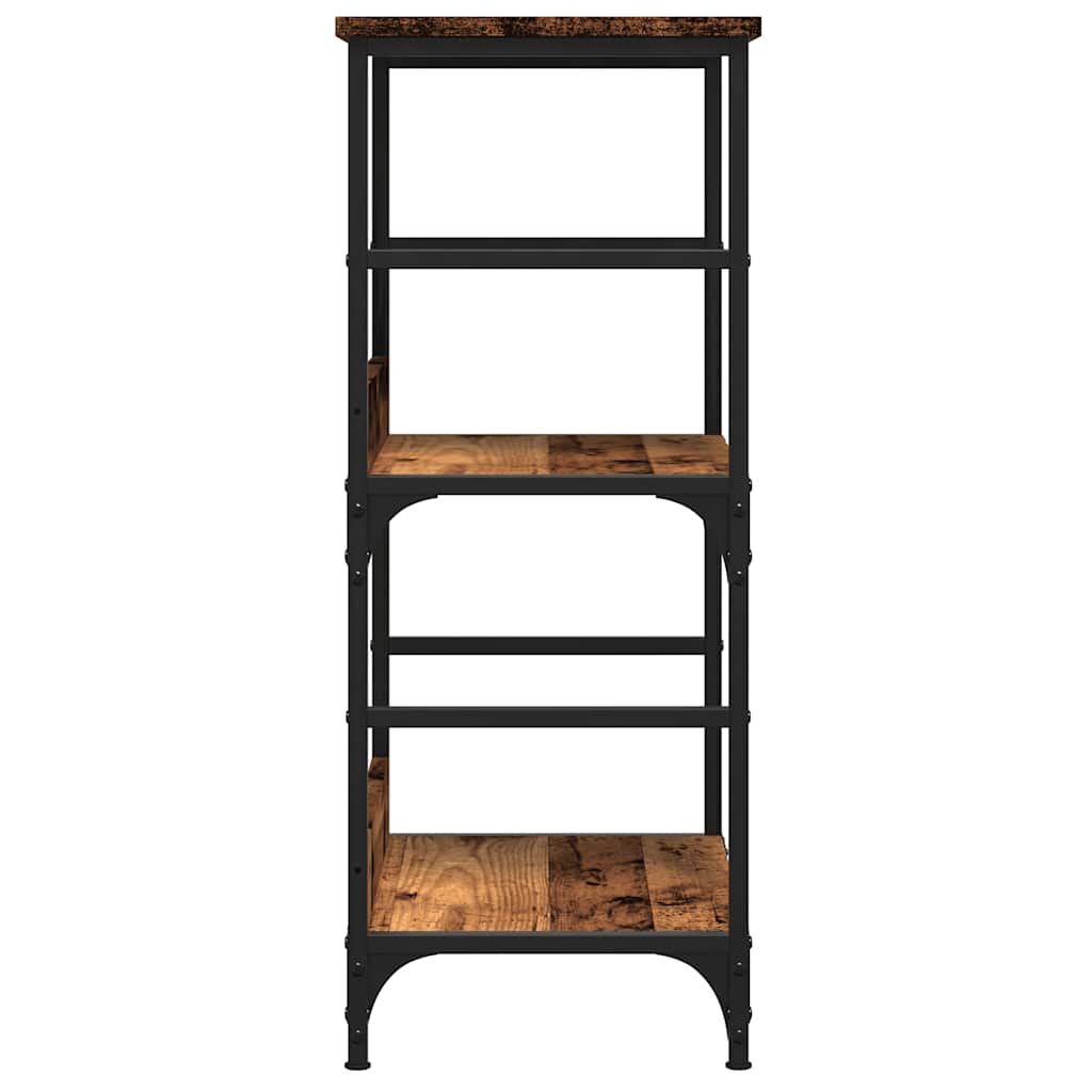 Boekenkast 50x33x82 cm bewerkt hout oud houtkleurig is nu te koop bij PeponiXL, paradijselijk wonen!