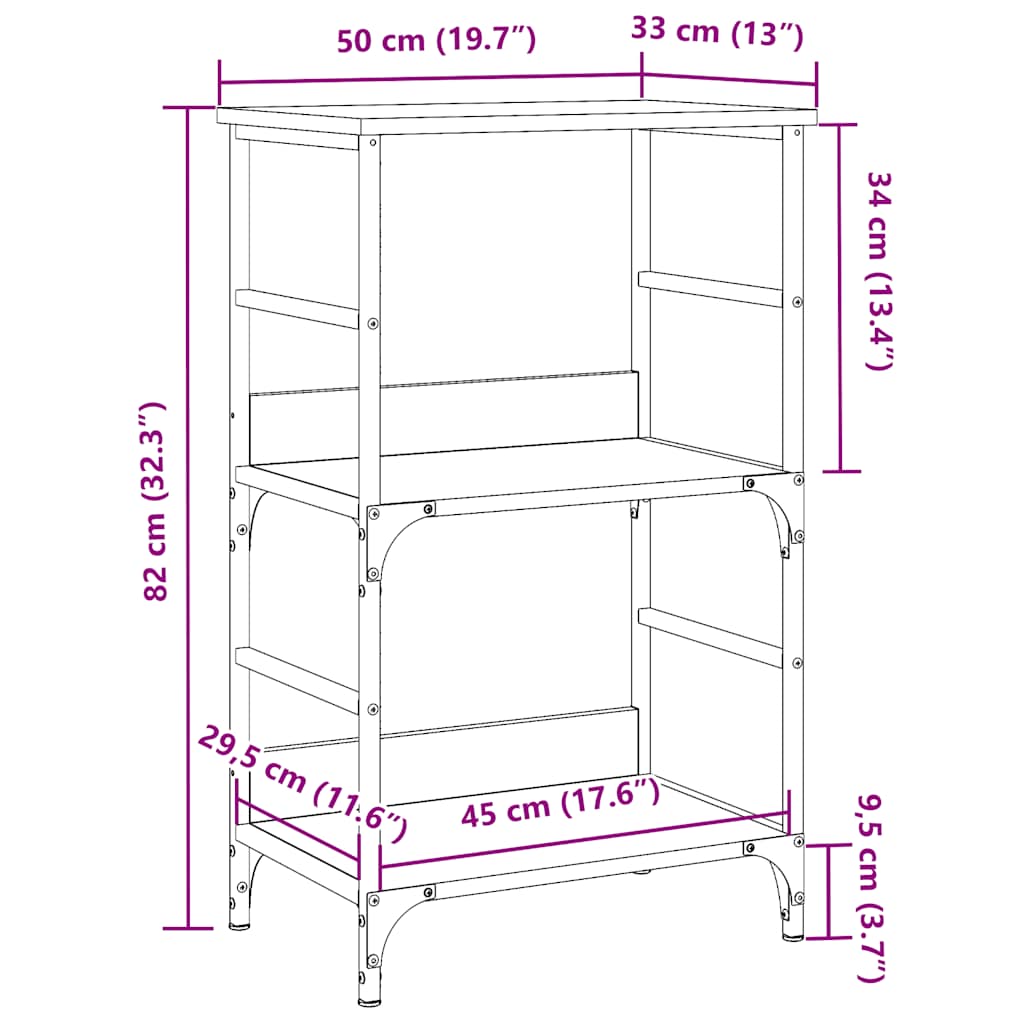 Boekenkast 50x33x82 cm bewerkt hout oud houtkleurig is nu te koop bij PeponiXL, paradijselijk wonen!