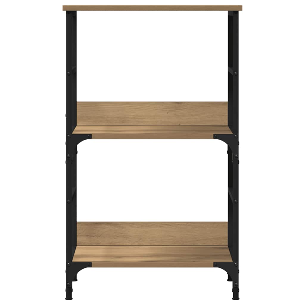 Boekenkast 50x33x82 cm bewerkt hout artisanaal eikenkleurig is nu te koop bij PeponiXL, paradijselijk wonen!