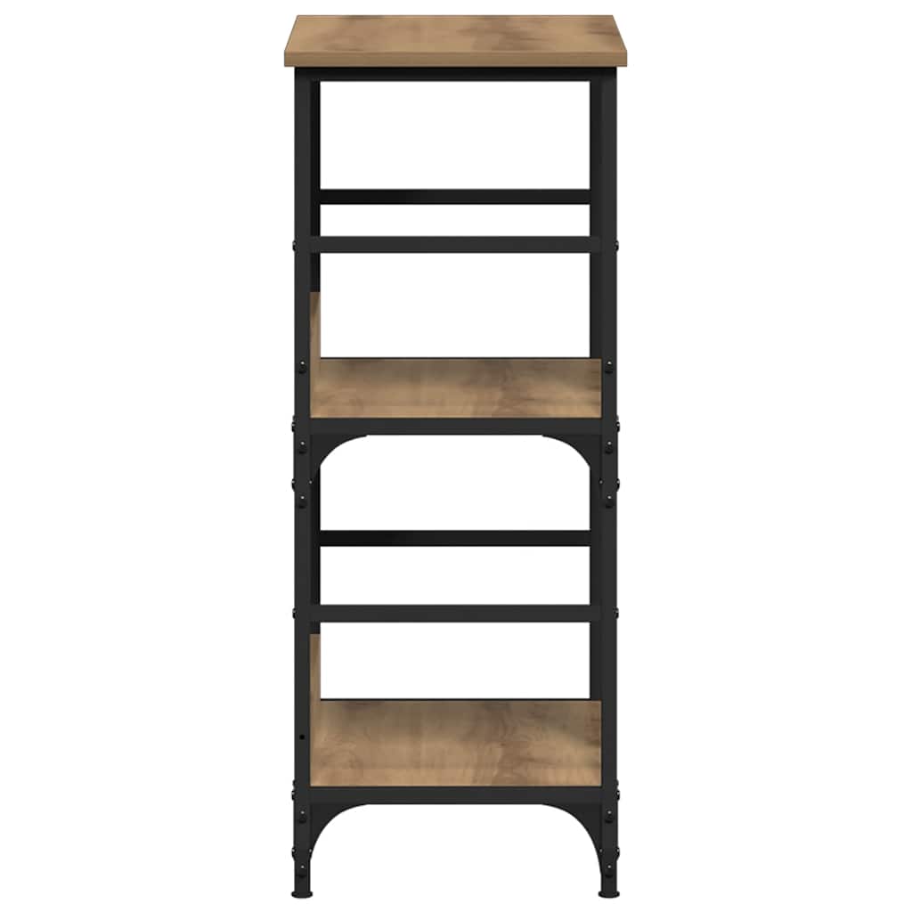 Boekenkast 50x33x82 cm bewerkt hout artisanaal eikenkleurig is nu te koop bij PeponiXL, paradijselijk wonen!