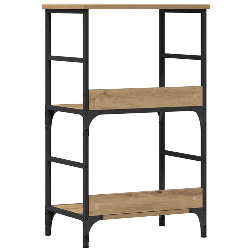 Boekenkast 50x33x82 cm bewerkt hout artisanaal eikenkleurig is nu te koop bij PeponiXL, paradijselijk wonen!