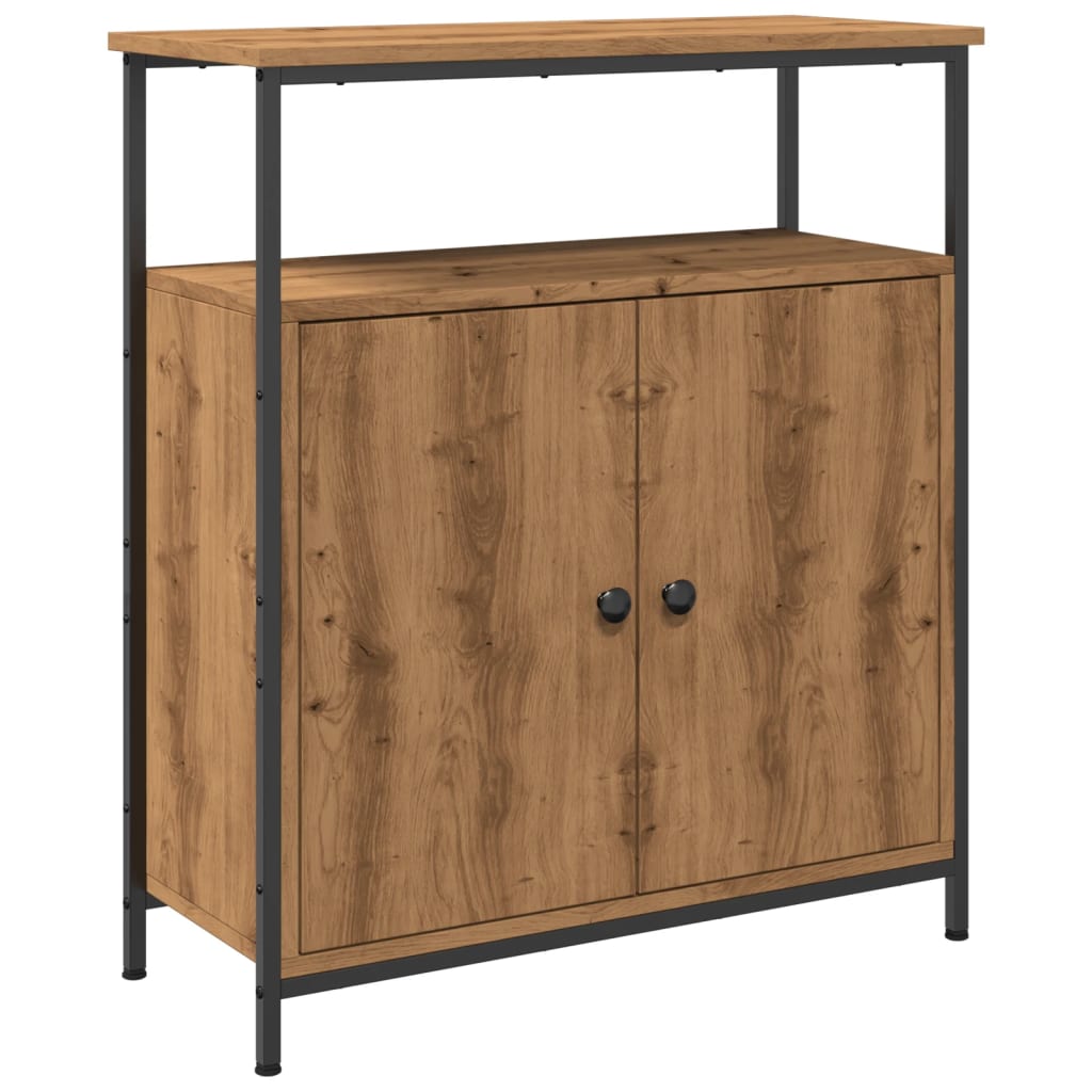 Dressoir 70x30x80 cm bewerkt hout artisanaal eikenkleur is nu te koop bij PeponiXL, paradijselijk wonen!
