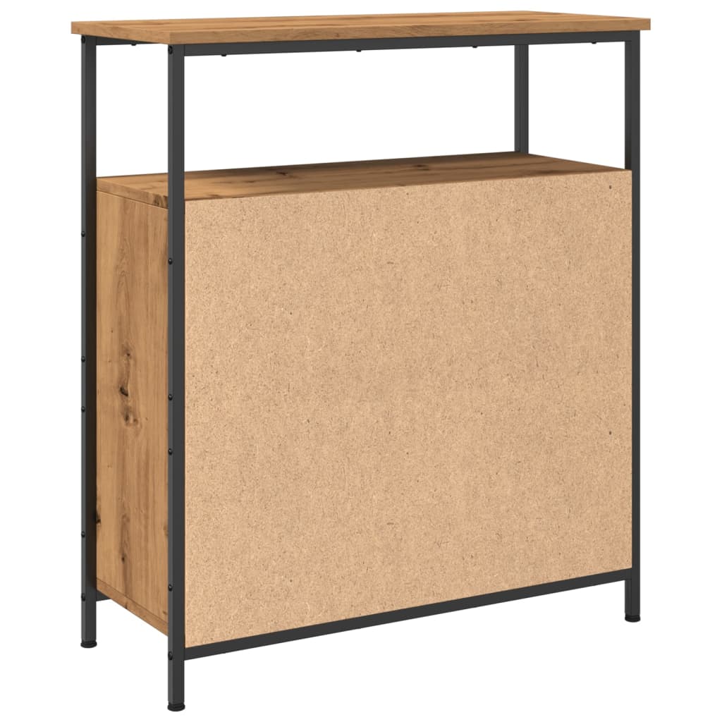 Dressoir 70x30x80 cm bewerkt hout artisanaal eikenkleur is nu te koop bij PeponiXL, paradijselijk wonen!