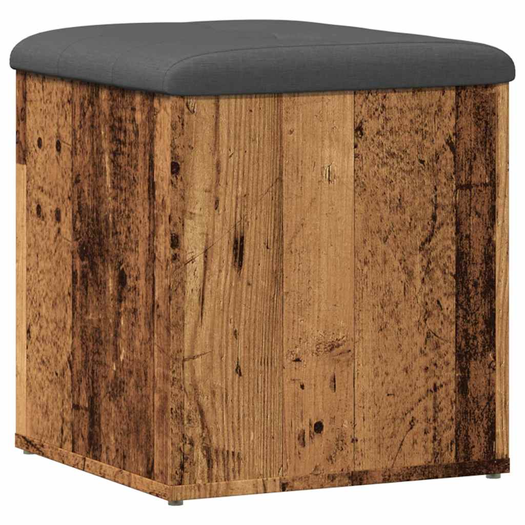 Opbergbank 42x42x45 cm bewerkt hout oud houtkleurig is nu te koop bij PeponiXL, paradijselijk wonen!