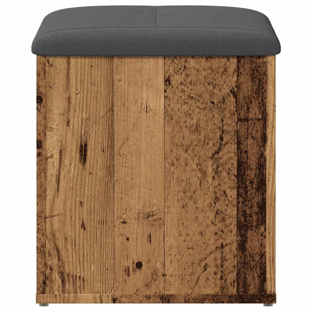 Opbergbank 42x42x45 cm bewerkt hout oud houtkleurig is nu te koop bij PeponiXL, paradijselijk wonen!