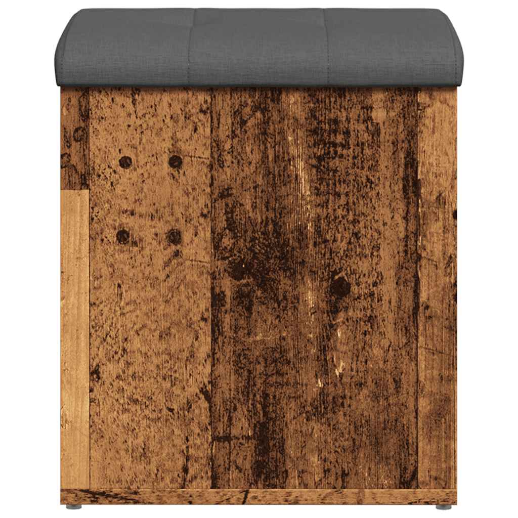 Opbergbank 42x42x45 cm bewerkt hout oud houtkleurig is nu te koop bij PeponiXL, paradijselijk wonen!
