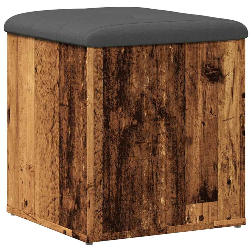 Opbergbank 42x42x45 cm bewerkt hout oud houtkleurig is nu te koop bij PeponiXL, paradijselijk wonen!