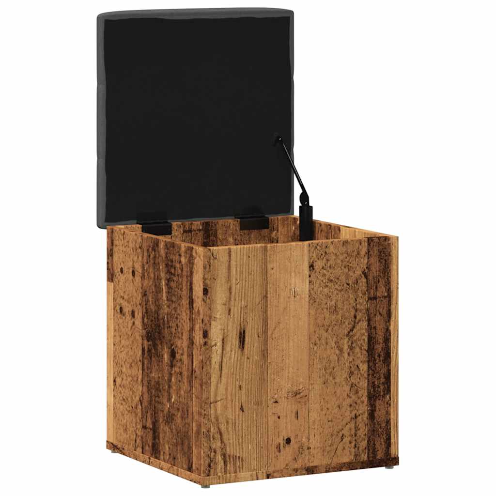 Opbergbank 42x42x45 cm bewerkt hout oud houtkleurig is nu te koop bij PeponiXL, paradijselijk wonen!
