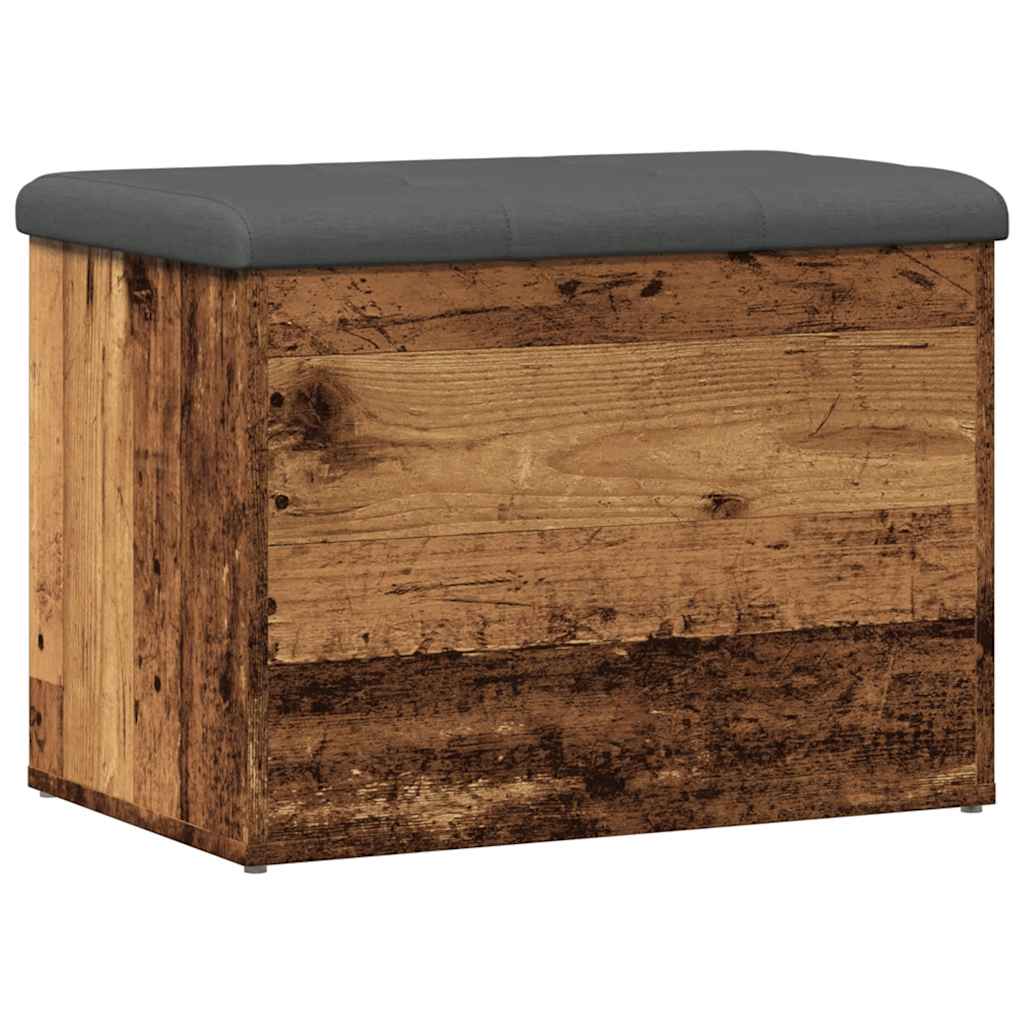 Opbergbankje 62x42x45 cm bewerkt hout oud houtkleurig is nu te koop bij PeponiXL, paradijselijk wonen!