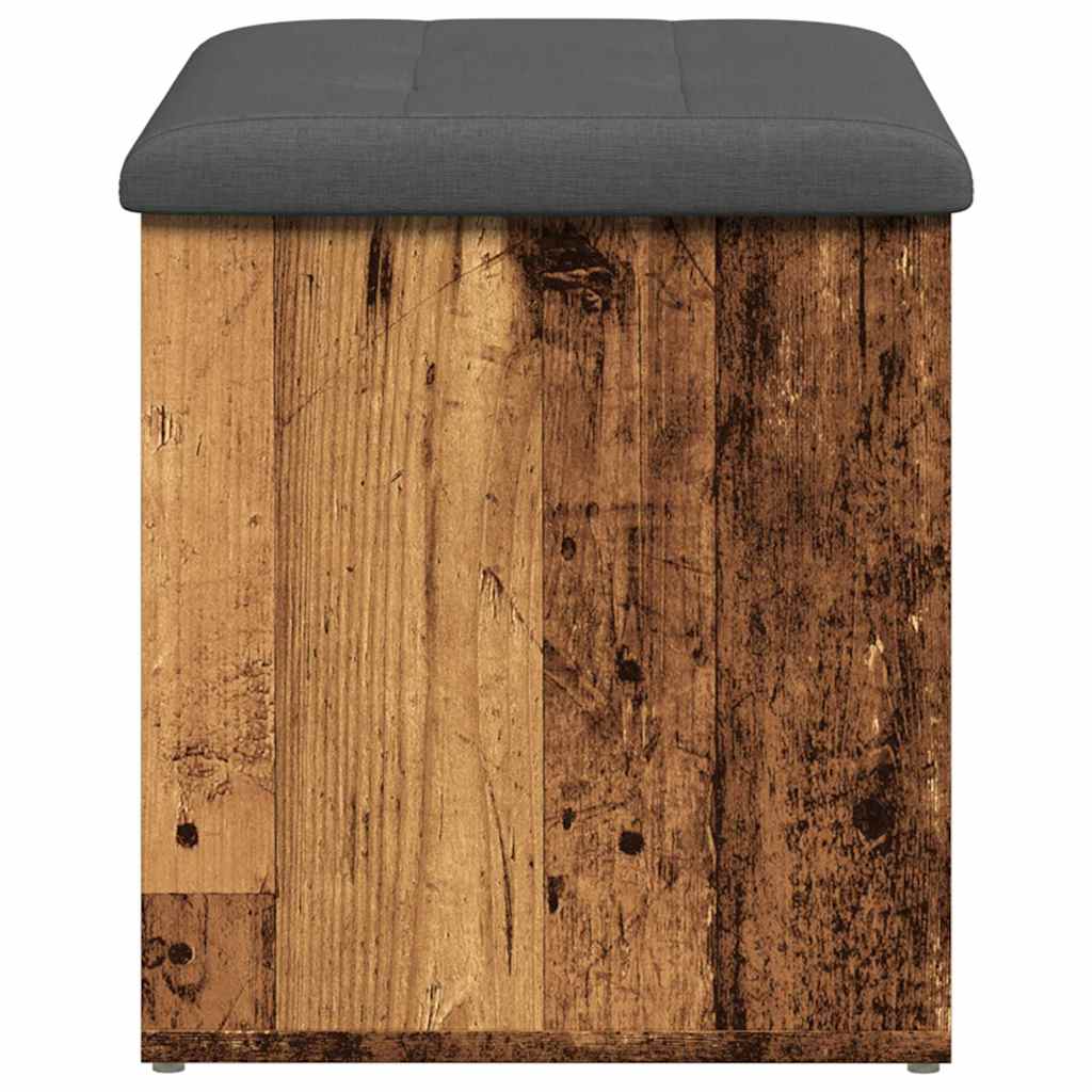 Opbergbankje 62x42x45 cm bewerkt hout oud houtkleurig is nu te koop bij PeponiXL, paradijselijk wonen!