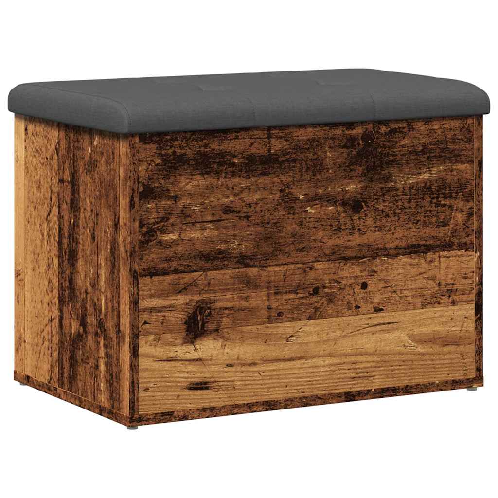 Opbergbankje 62x42x45 cm bewerkt hout oud houtkleurig is nu te koop bij PeponiXL, paradijselijk wonen!