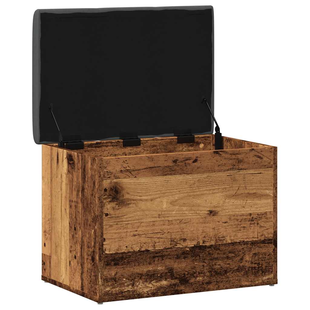 Opbergbankje 62x42x45 cm bewerkt hout oud houtkleurig is nu te koop bij PeponiXL, paradijselijk wonen!