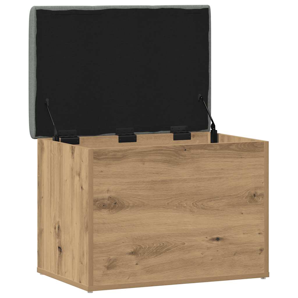 Opbergbankje 62x42x45 cm bewerkt hout artisanaal eikenkleur is nu te koop bij PeponiXL, paradijselijk wonen!