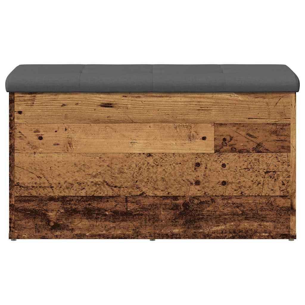 Opbergbankje 82x42x45 cm bewerkt hout oud houtkleurig is nu te koop bij PeponiXL, paradijselijk wonen!
