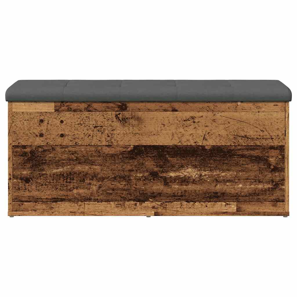 Opbergbankje 102x42x45 cm bewerkt hout oud houtkleurig is nu te koop bij PeponiXL, paradijselijk wonen!