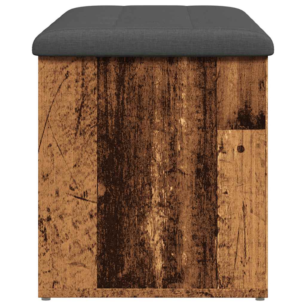 Opbergbankje 102x42x45 cm bewerkt hout oud houtkleurig is nu te koop bij PeponiXL, paradijselijk wonen!