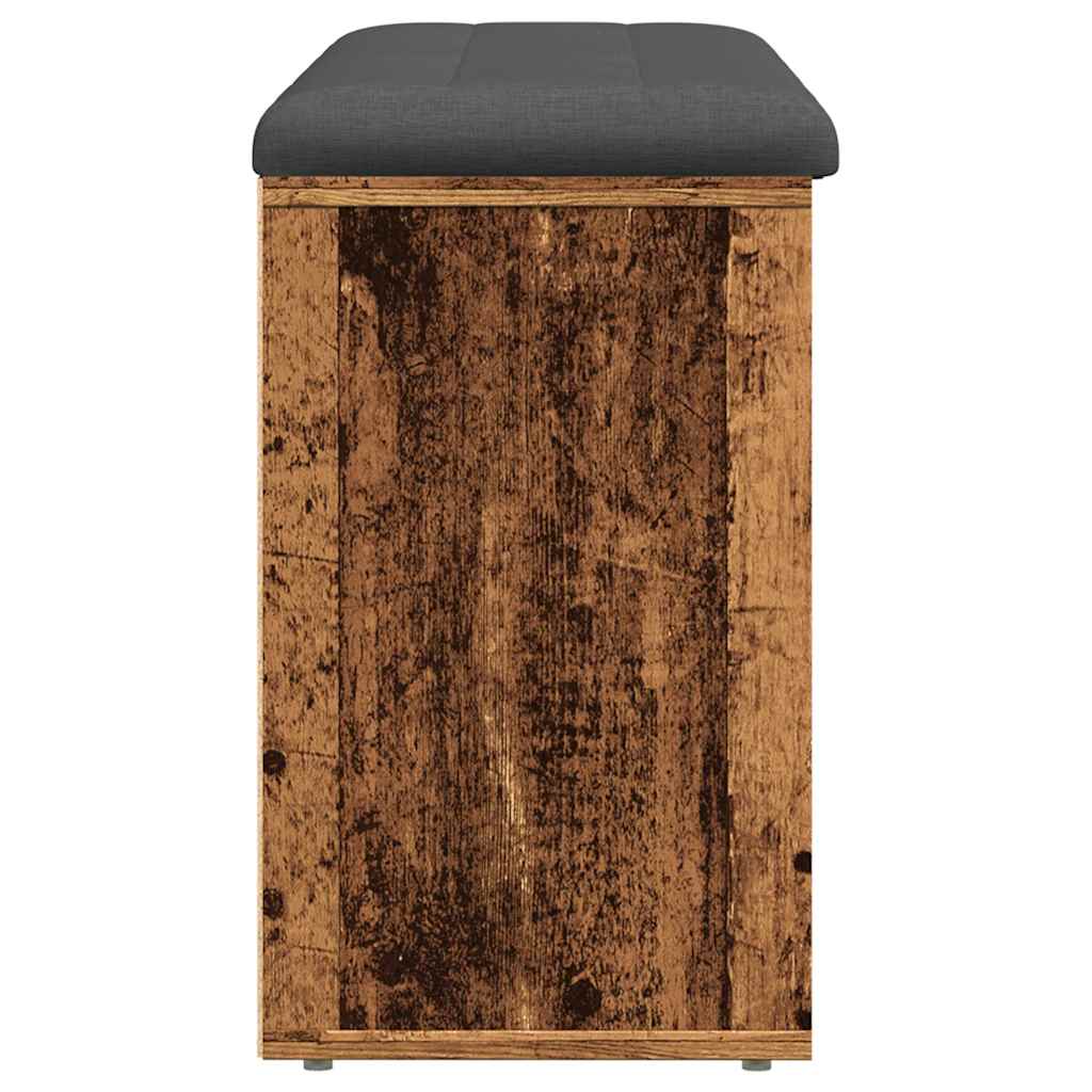 Schoenenbank 102x32x50 cm bewerkt hout oud houtkleurig is nu te koop bij PeponiXL, paradijselijk wonen!