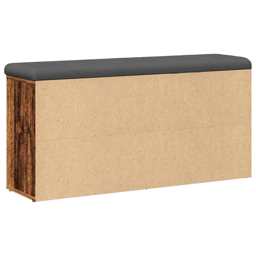 Schoenenbank 102x32x50 cm bewerkt hout oud houtkleurig is nu te koop bij PeponiXL, paradijselijk wonen!