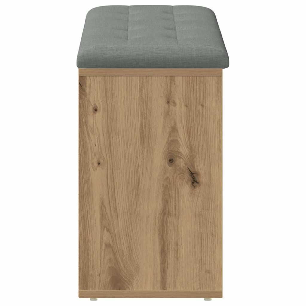 Schoenenbank 102x32x50 cm bewerkt hout artisanaal eikenkleur is nu te koop bij PeponiXL, paradijselijk wonen!