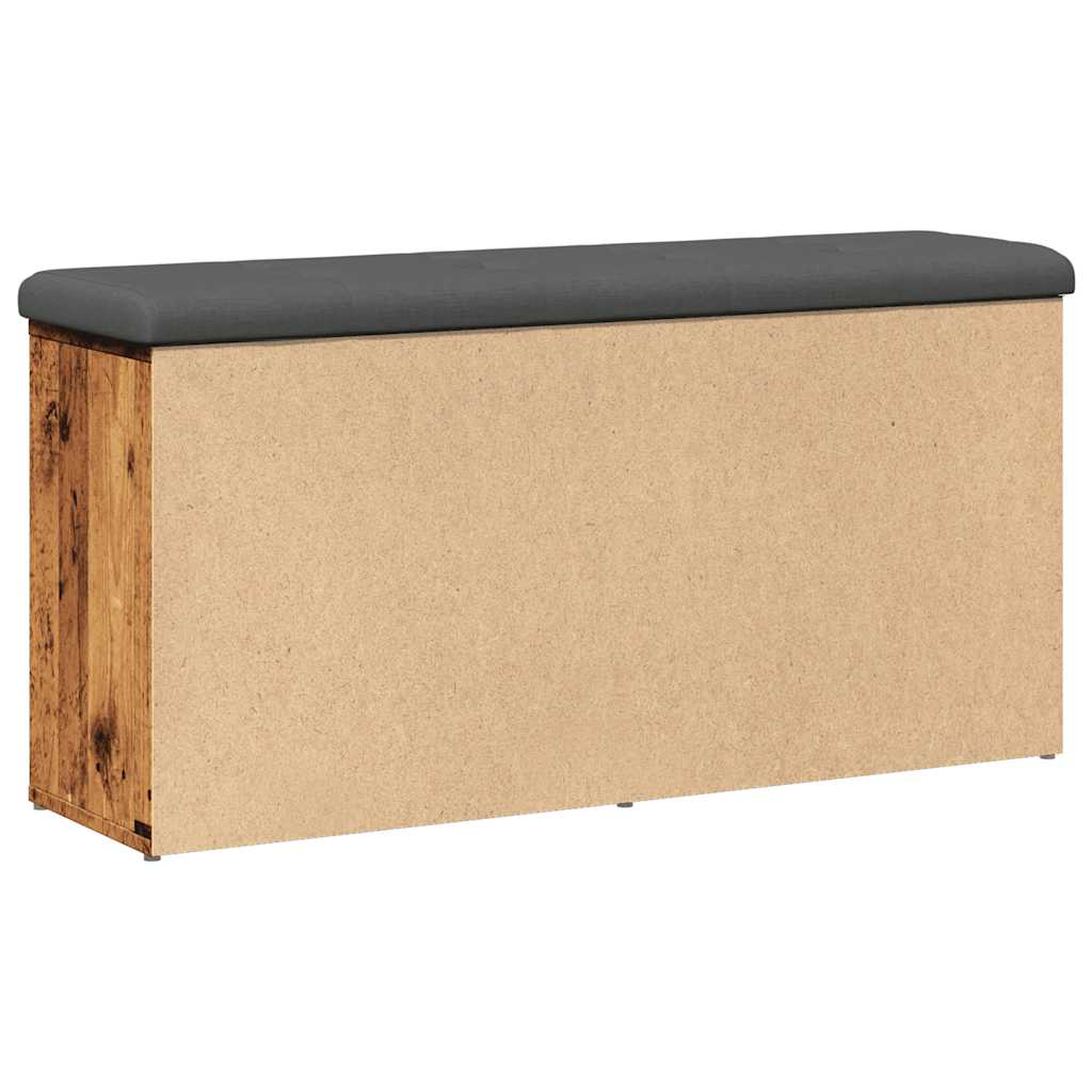 Schoenenbank 102x32x50 cm bewerkt hout oud houtkleurig is nu te koop bij PeponiXL, paradijselijk wonen!