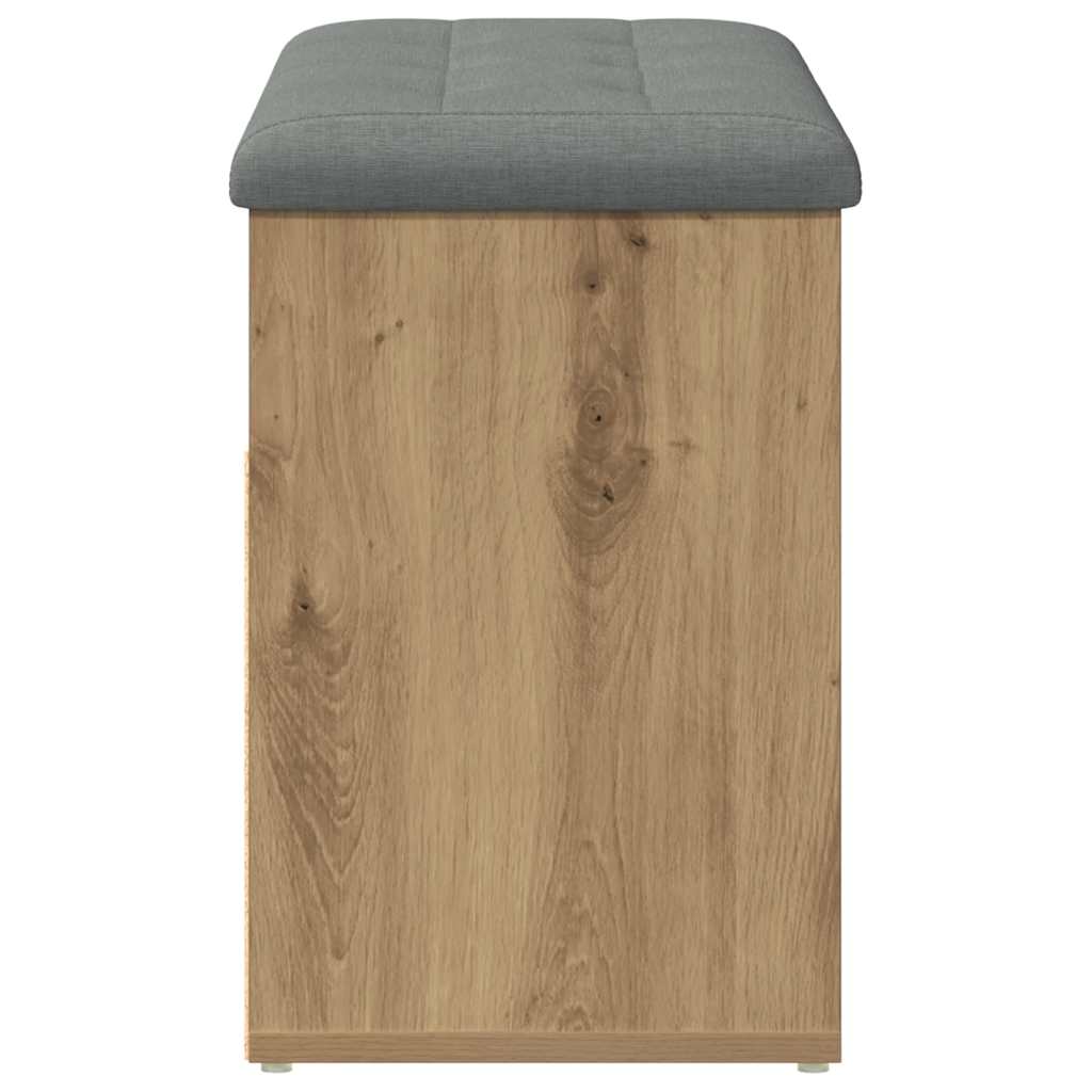 Schoenenbank 82x32x45,5 cm bewerkt hout artisanaal eikenkleur is nu te koop bij PeponiXL, paradijselijk wonen!