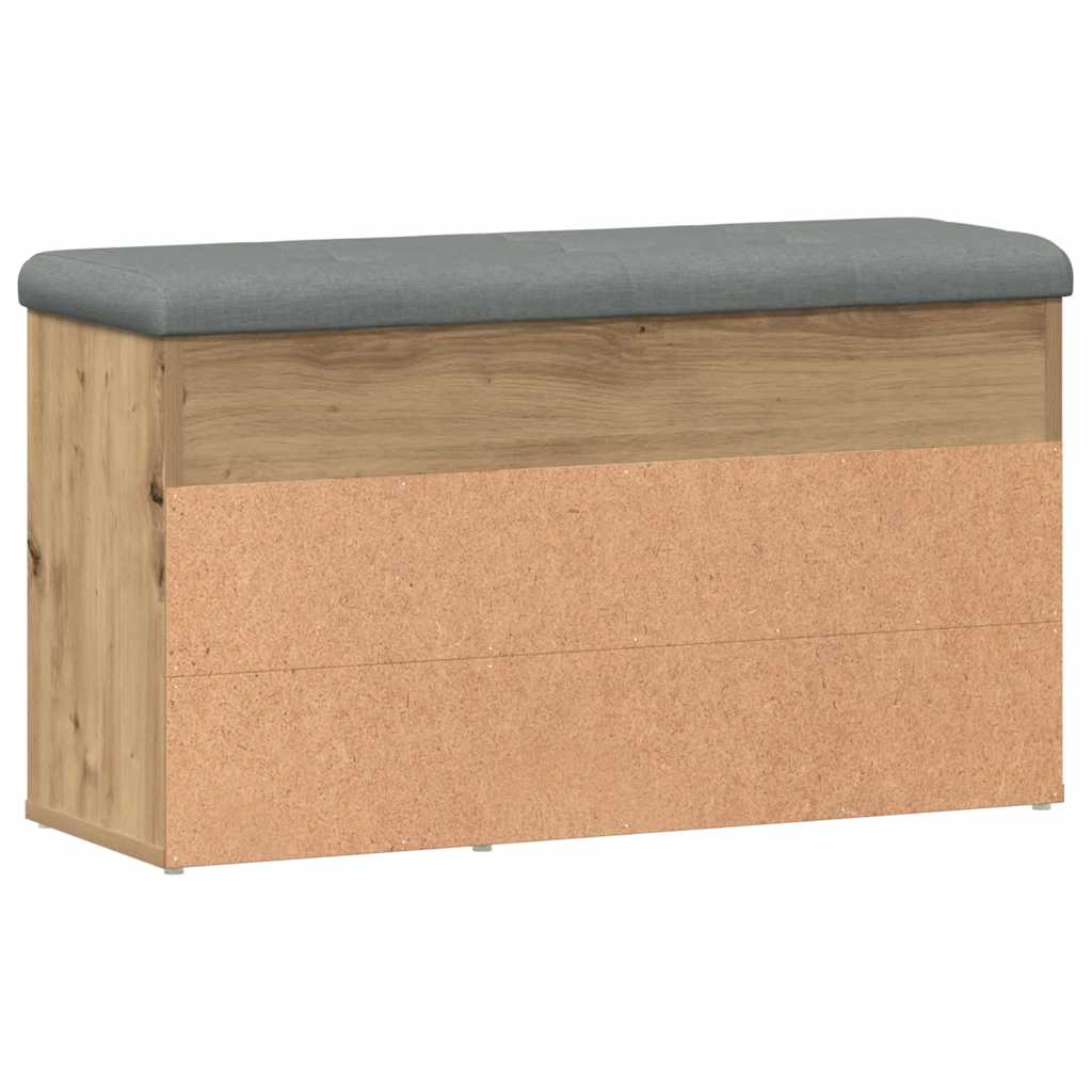 Schoenenbank 82x32x45,5 cm bewerkt hout artisanaal eikenkleur is nu te koop bij PeponiXL, paradijselijk wonen!