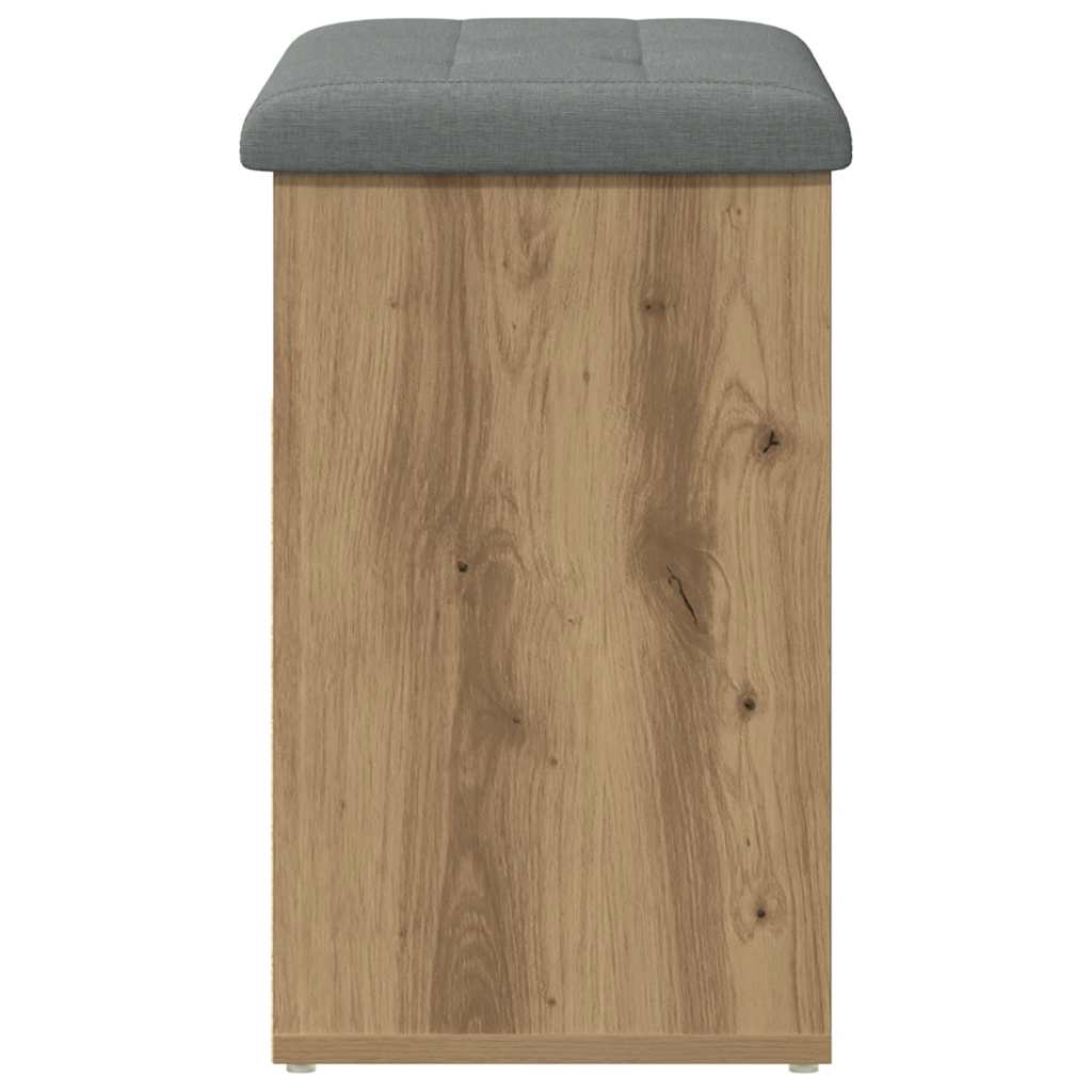 Schoenenbank 62x32x50 cm bewerkt hout artisanaal eikenkleur is nu te koop bij PeponiXL, paradijselijk wonen!