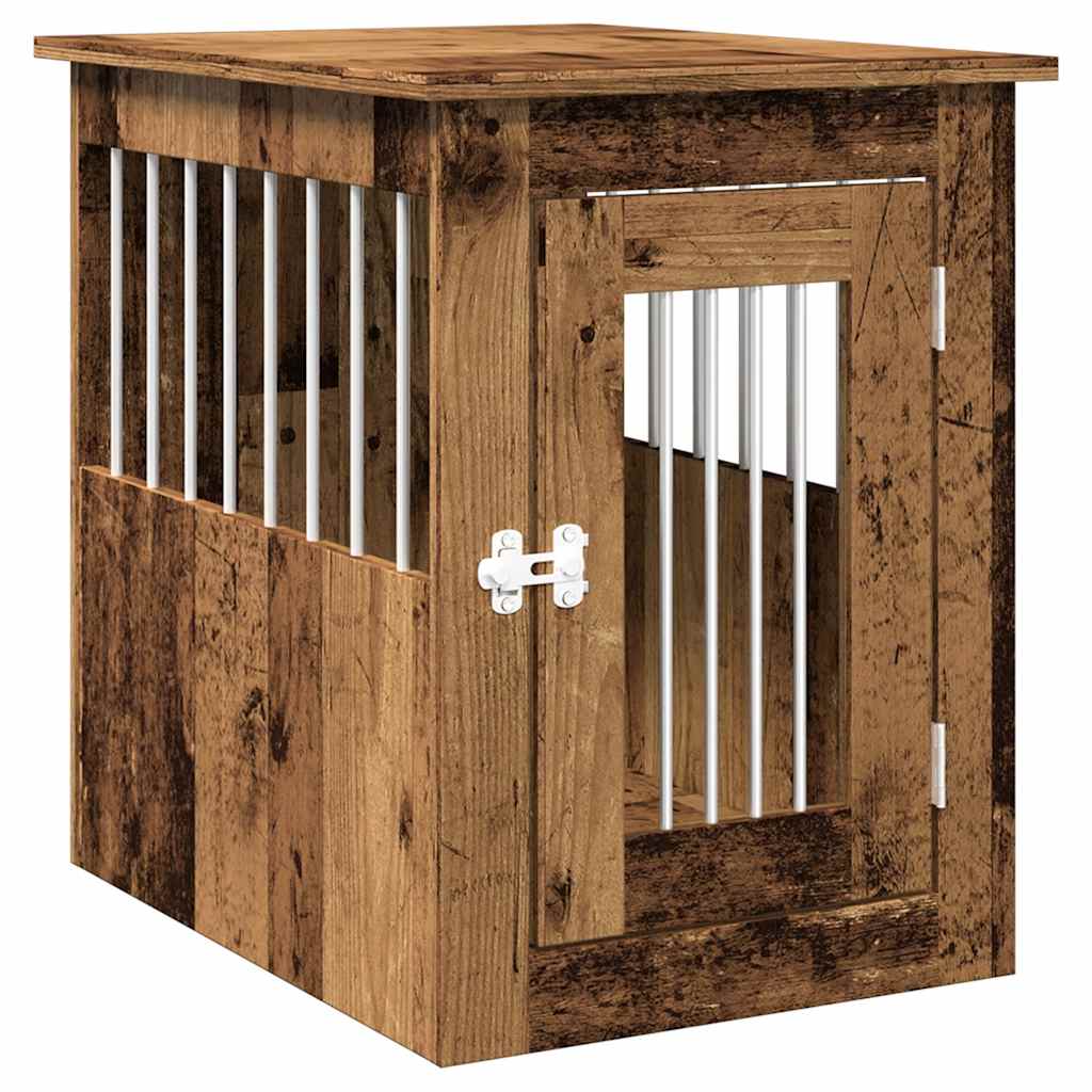 Hondenbench 45x62x59 cm bewerkt hout oud houtkleurig is nu te koop bij PeponiXL, paradijselijk wonen!