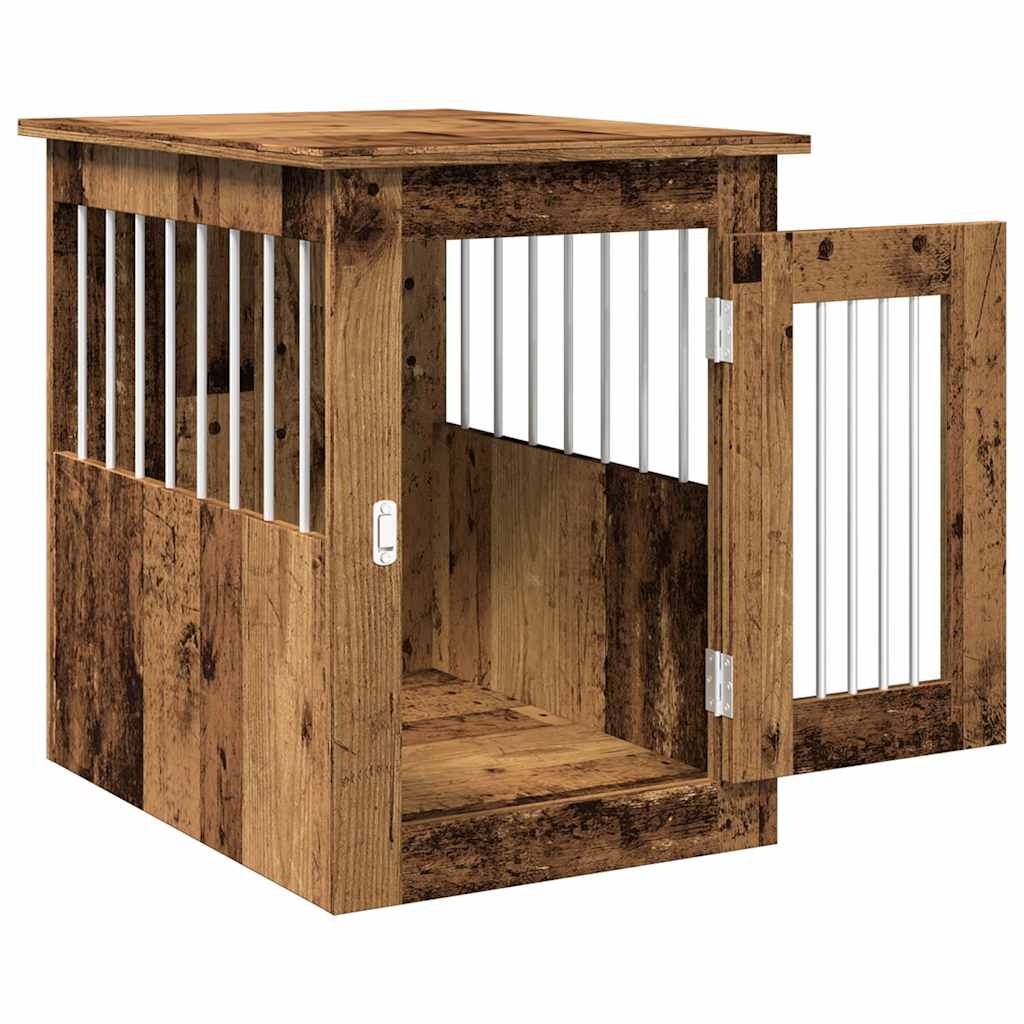 Hondenbench 45x62x59 cm bewerkt hout oud houtkleurig is nu te koop bij PeponiXL, paradijselijk wonen!