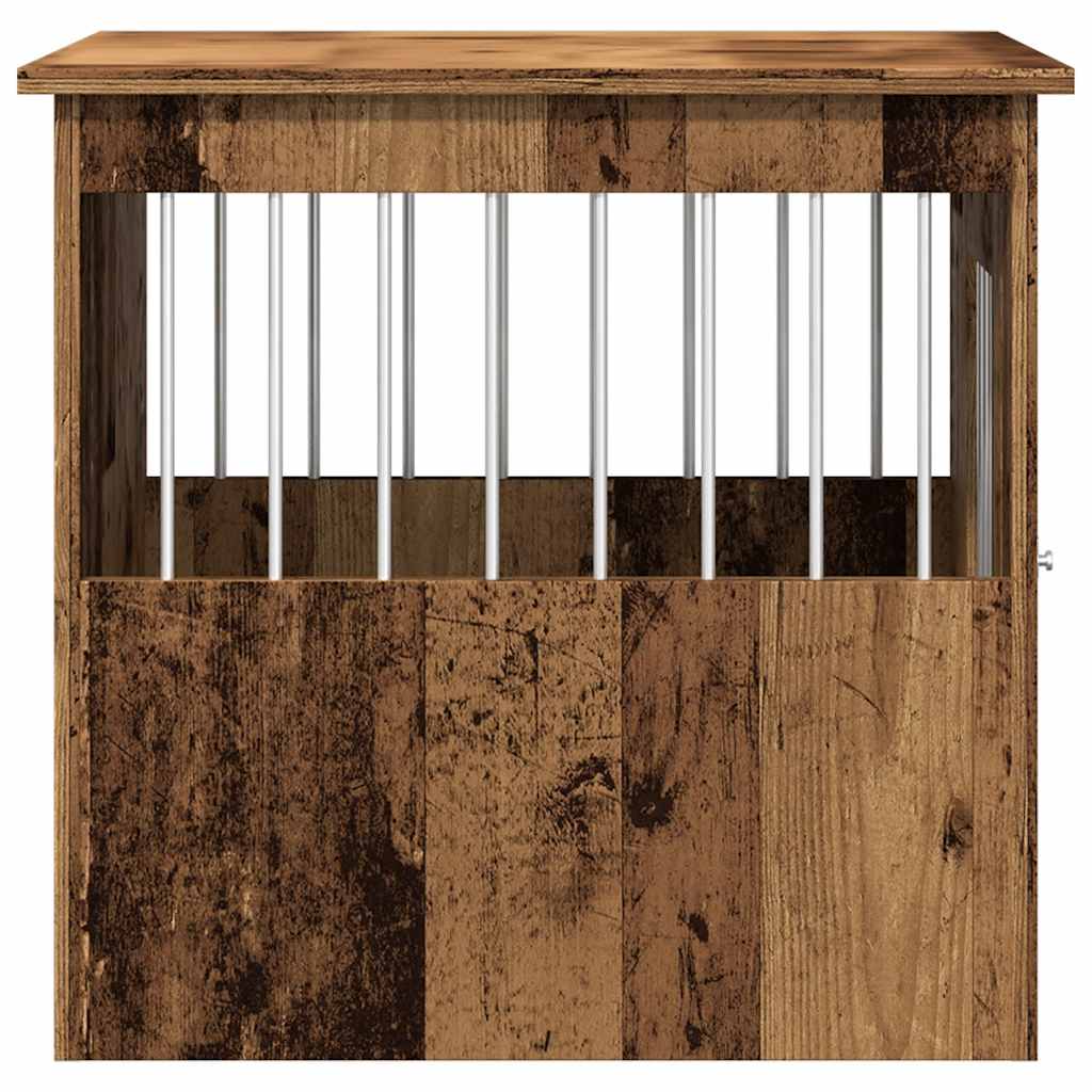 Hondenbench 45x62x59 cm bewerkt hout oud houtkleurig is nu te koop bij PeponiXL, paradijselijk wonen!