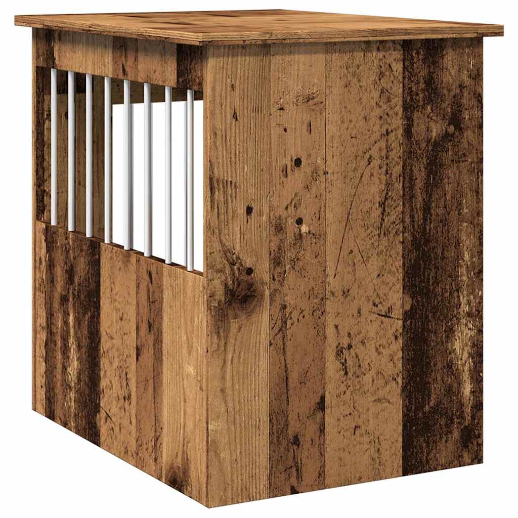 Hondenbench 45x62x59 cm bewerkt hout oud houtkleurig is nu te koop bij PeponiXL, paradijselijk wonen!