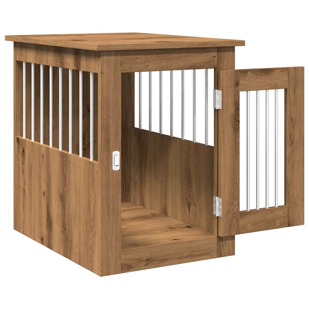 Hondenbench 45x62x59 cm bewerkt hout artisanaal eikenkleurig is nu te koop bij PeponiXL, paradijselijk wonen!