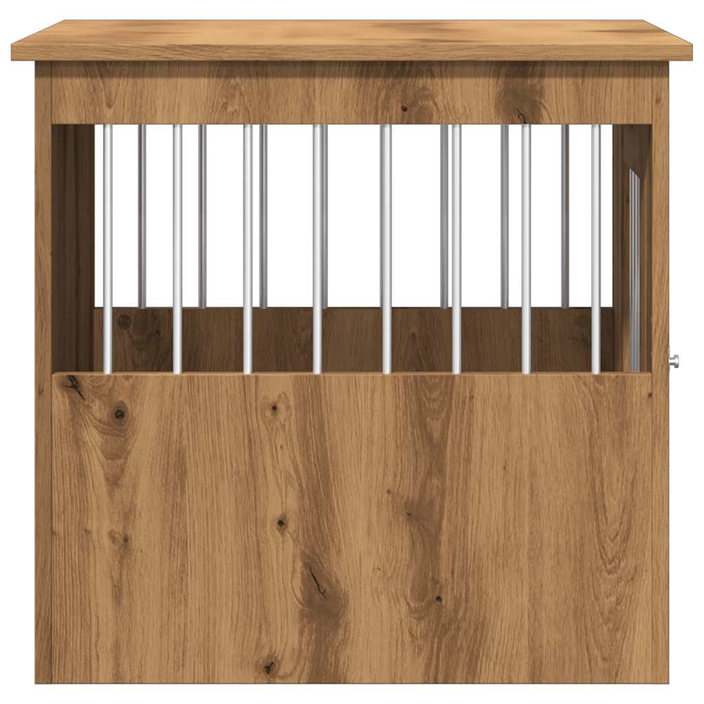 Hondenbench 45x62x59 cm bewerkt hout artisanaal eikenkleurig is nu te koop bij PeponiXL, paradijselijk wonen!