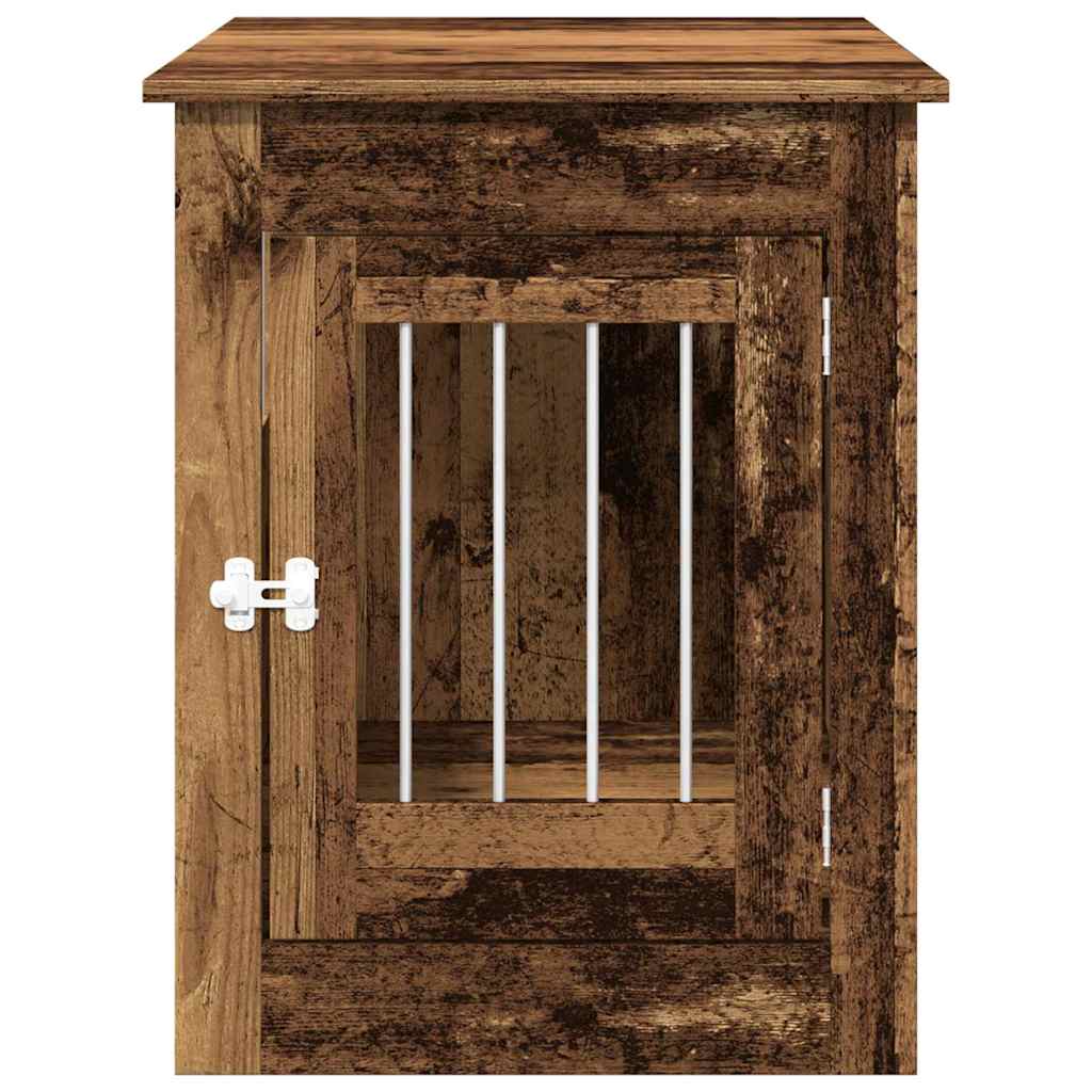 Hondenbench 55x80x68 cm bewerkt hout oud houtkleurig is nu te koop bij PeponiXL, paradijselijk wonen!