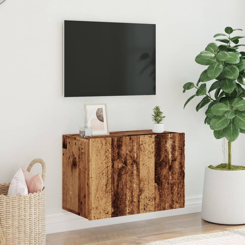 Tv-meubel wandgemonteerd 60x30x41 cm oud houtkleurig is nu te koop bij PeponiXL, paradijselijk wonen!