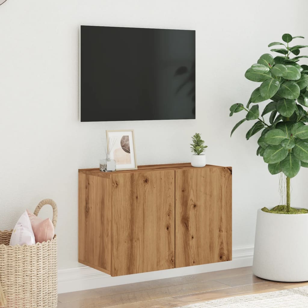 Tv-meubel wandgemonteerd 60x30x41 cm artisanaal eikenkleurig is nu te koop bij PeponiXL, paradijselijk wonen!