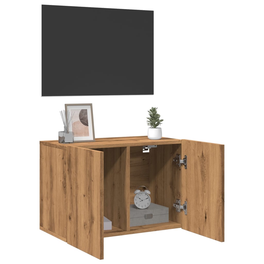 Tv-meubel wandgemonteerd 60x30x41 cm artisanaal eikenkleurig is nu te koop bij PeponiXL, paradijselijk wonen!