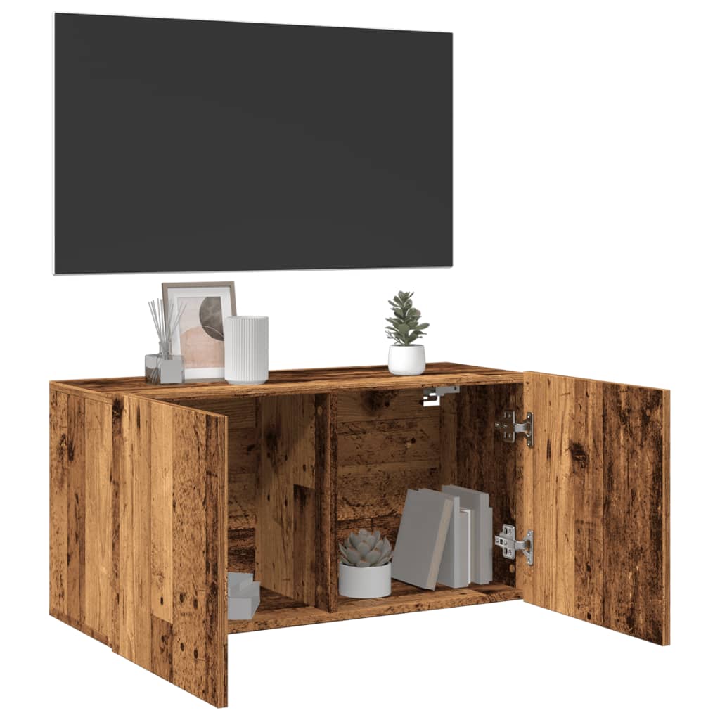 Tv-meubel wandgemonteerd 80x30x41 cm oud houtkleurig is nu te koop bij PeponiXL, paradijselijk wonen!