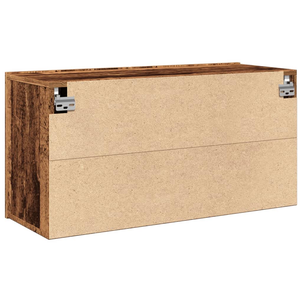 Tv-meubel wandgemonteerd 80x30x41 cm oud houtkleurig is nu te koop bij PeponiXL, paradijselijk wonen!