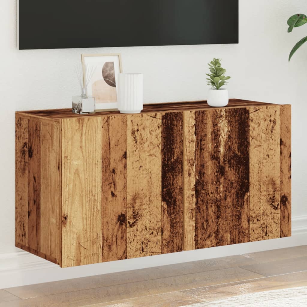 Tv-meubel wandgemonteerd 80x30x41 cm oud houtkleurig is nu te koop bij PeponiXL, paradijselijk wonen!