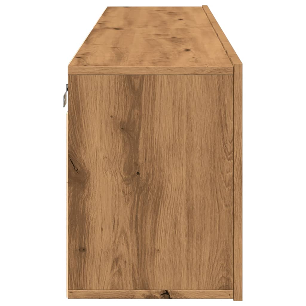 Tv-meubels 2 st wandgemonteerd 80x30x41cm artisanaal eikenkleur is nu te koop bij PeponiXL, paradijselijk wonen!