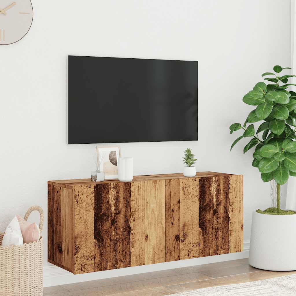 Tv-meubel wandgemonteerd 100x30x41 cm oud houtkleurig is nu te koop bij PeponiXL, paradijselijk wonen!