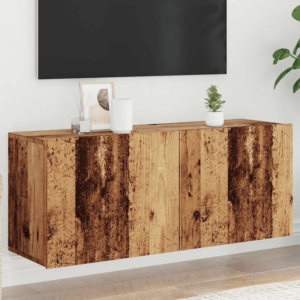 Tv-meubel wandgemonteerd 100x30x41 cm oud houtkleurig is nu te koop bij PeponiXL, paradijselijk wonen!