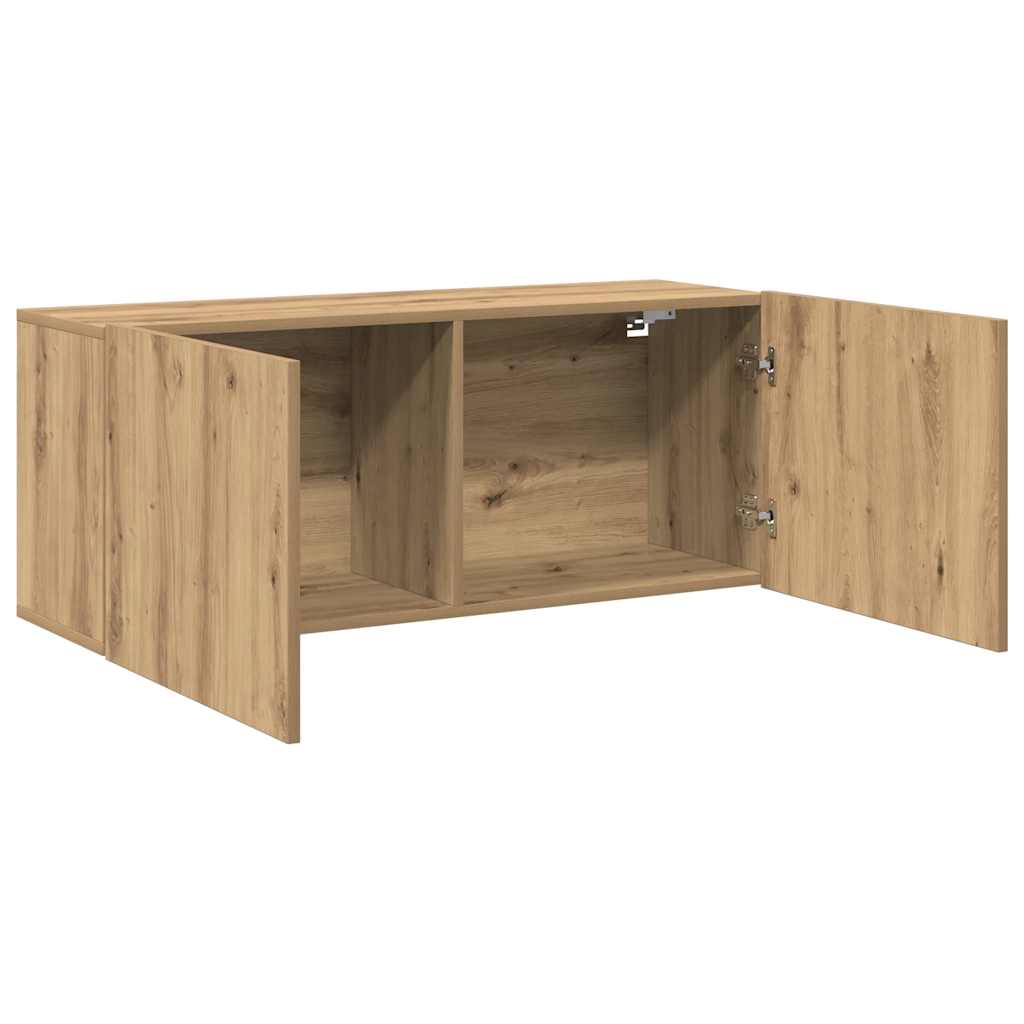 Tv-meubel wandgemonteerd 100x30x41 cm artisanaal eikenkleurig is nu te koop bij PeponiXL, paradijselijk wonen!