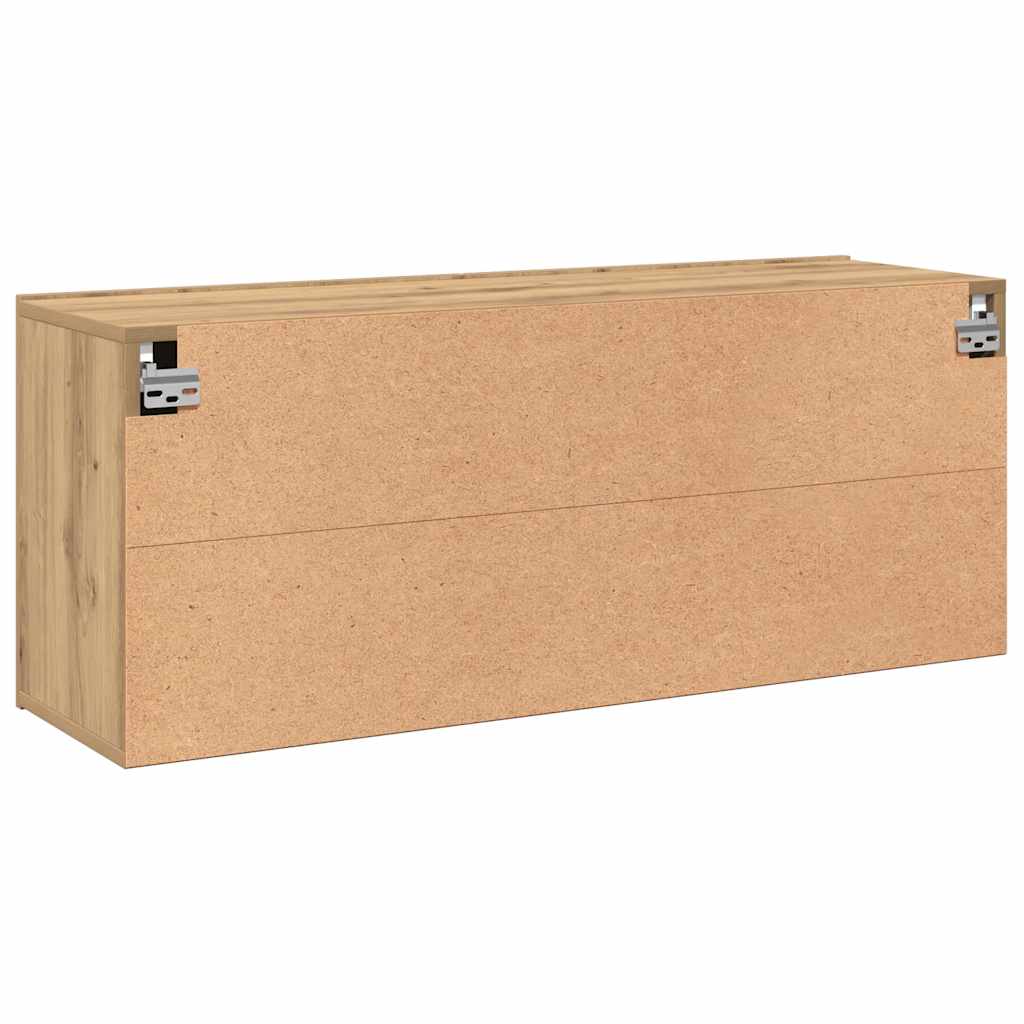 Tv-meubel wandgemonteerd 100x30x41 cm artisanaal eikenkleurig is nu te koop bij PeponiXL, paradijselijk wonen!