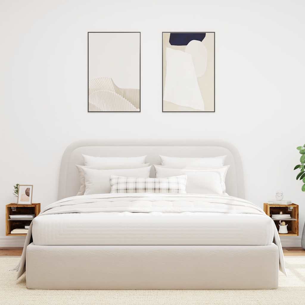 Tv-wandmeubels met LED-verlichting 2 st 30x28,5x30 cm oud hout is nu te koop bij PeponiXL, paradijselijk wonen!